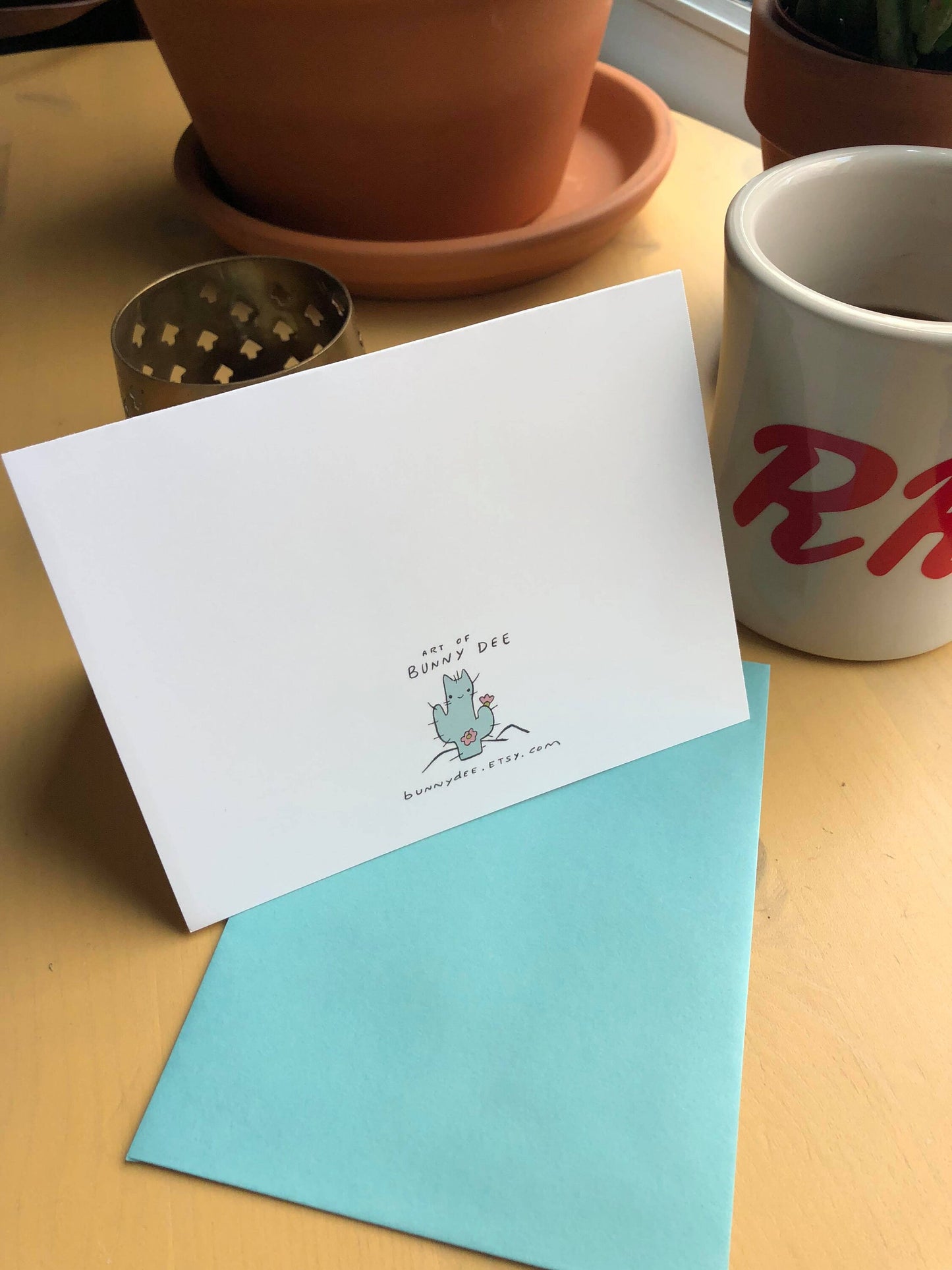 Sleeping Crystal Cat Blank Greeting Card