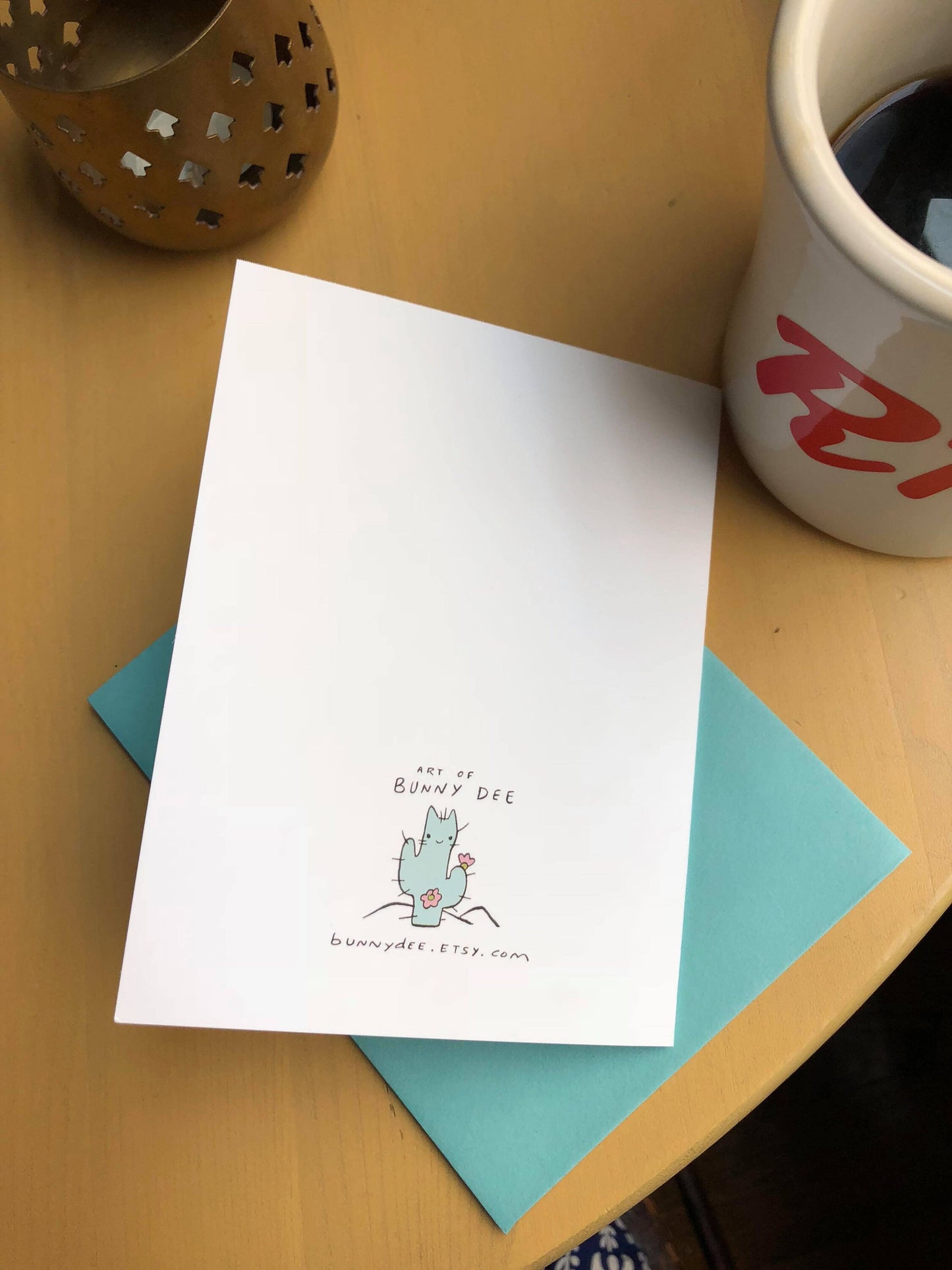 Blue Rose Twin Peaks themed greeting card