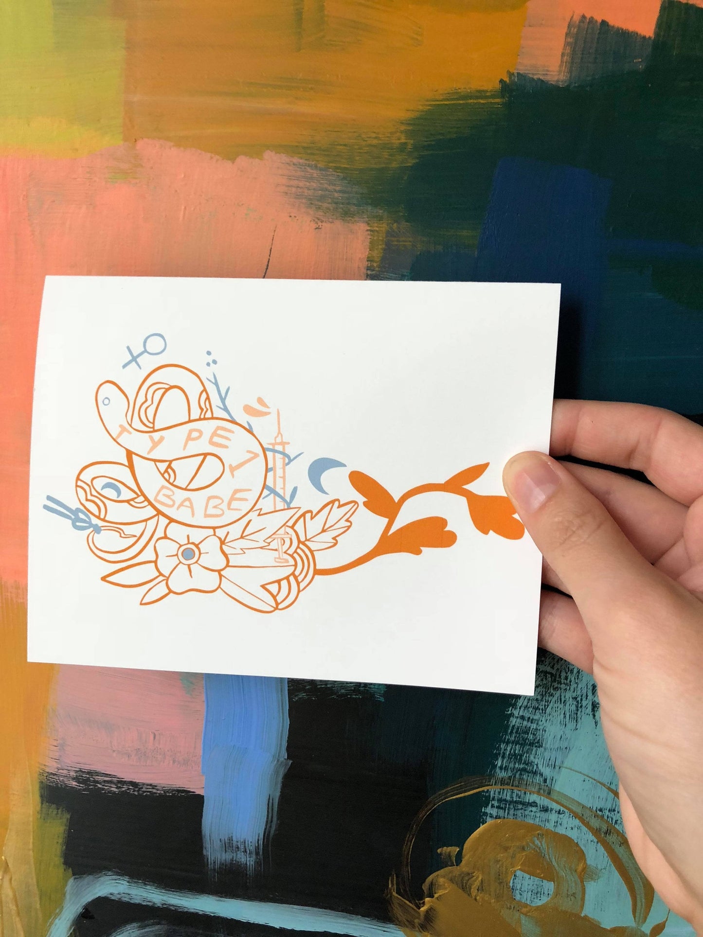 Type 1 babe a type 1 diabetes blank greeting card