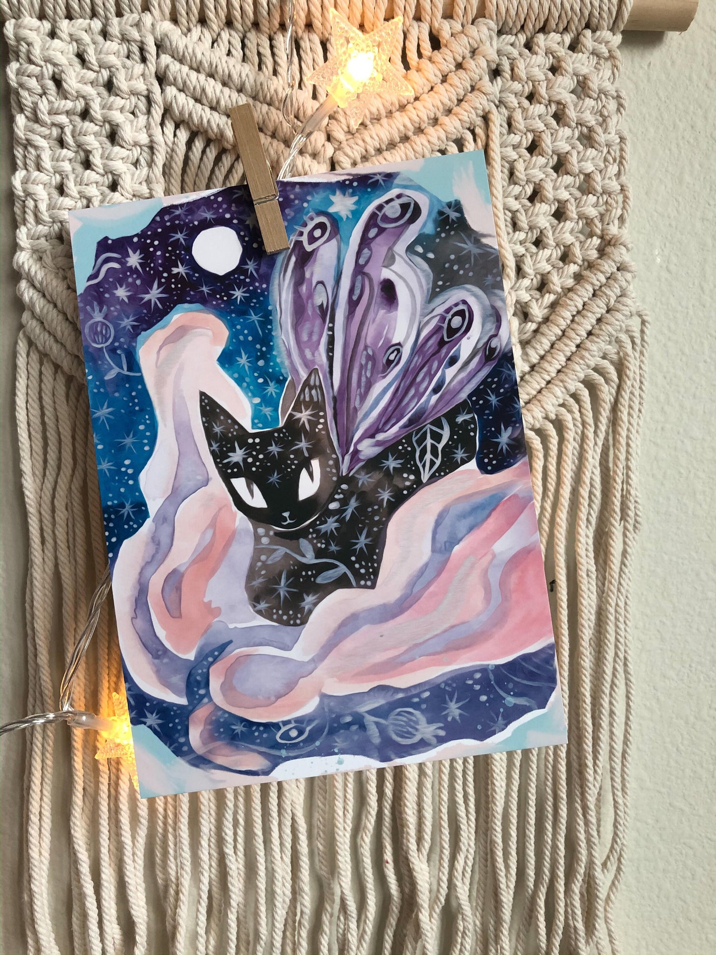 Luna cat moth mini print series 2