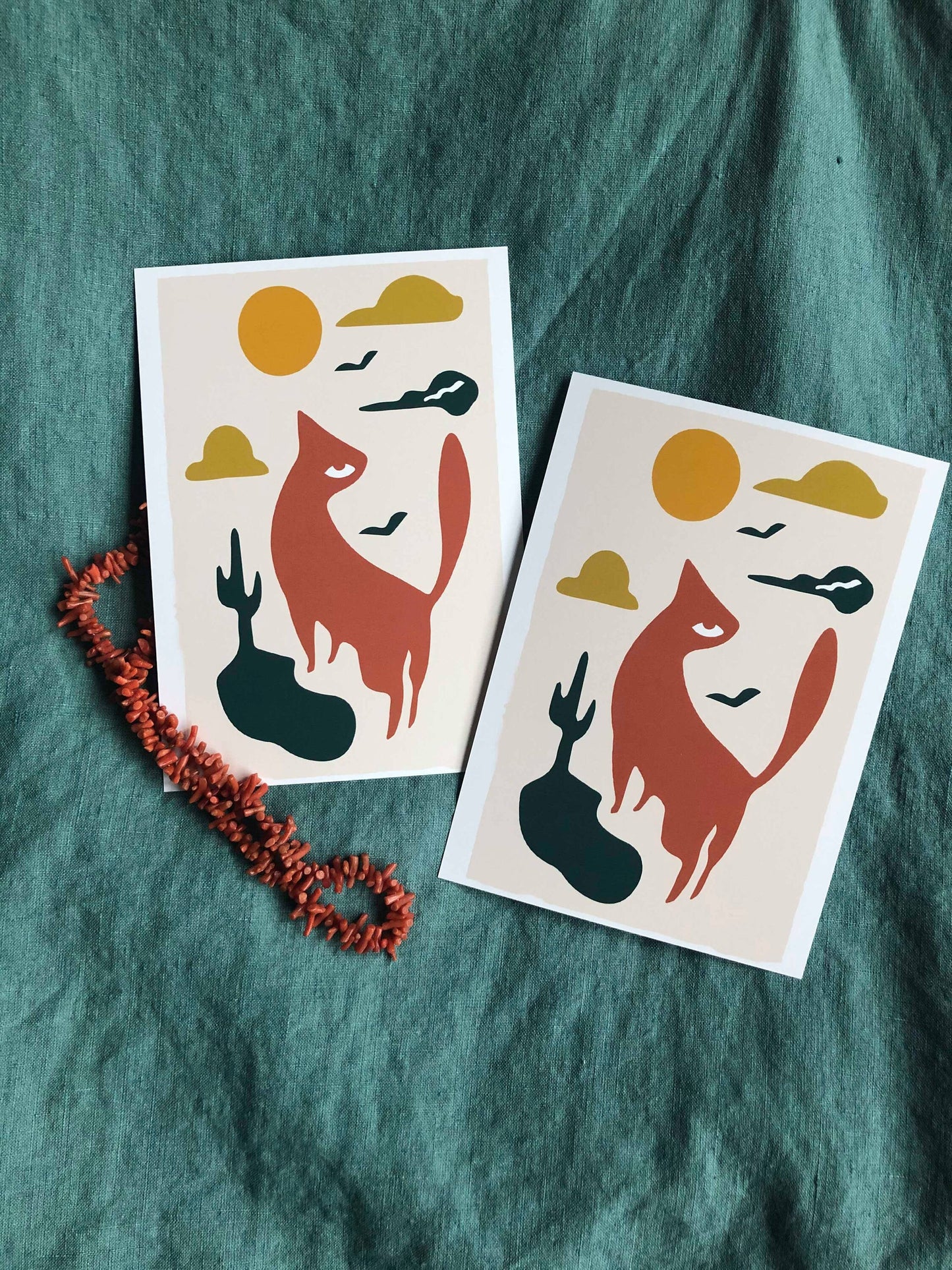 Coyote Cat desert mini print