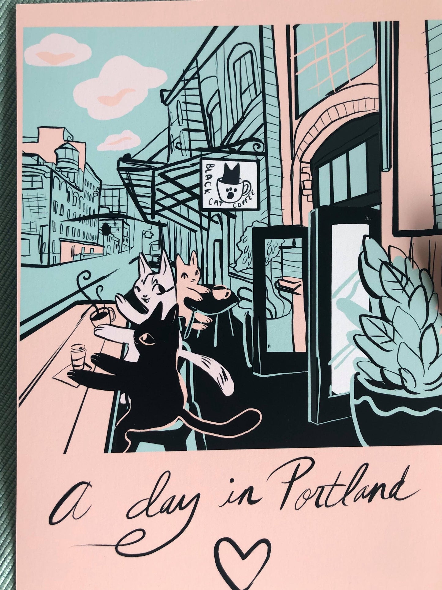 A day in city cats 5x7 mini prints