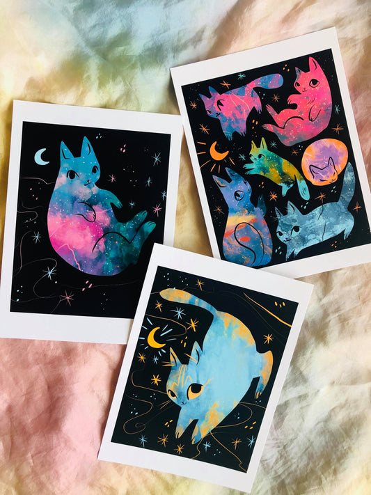 The Nebula Cats mini print series
