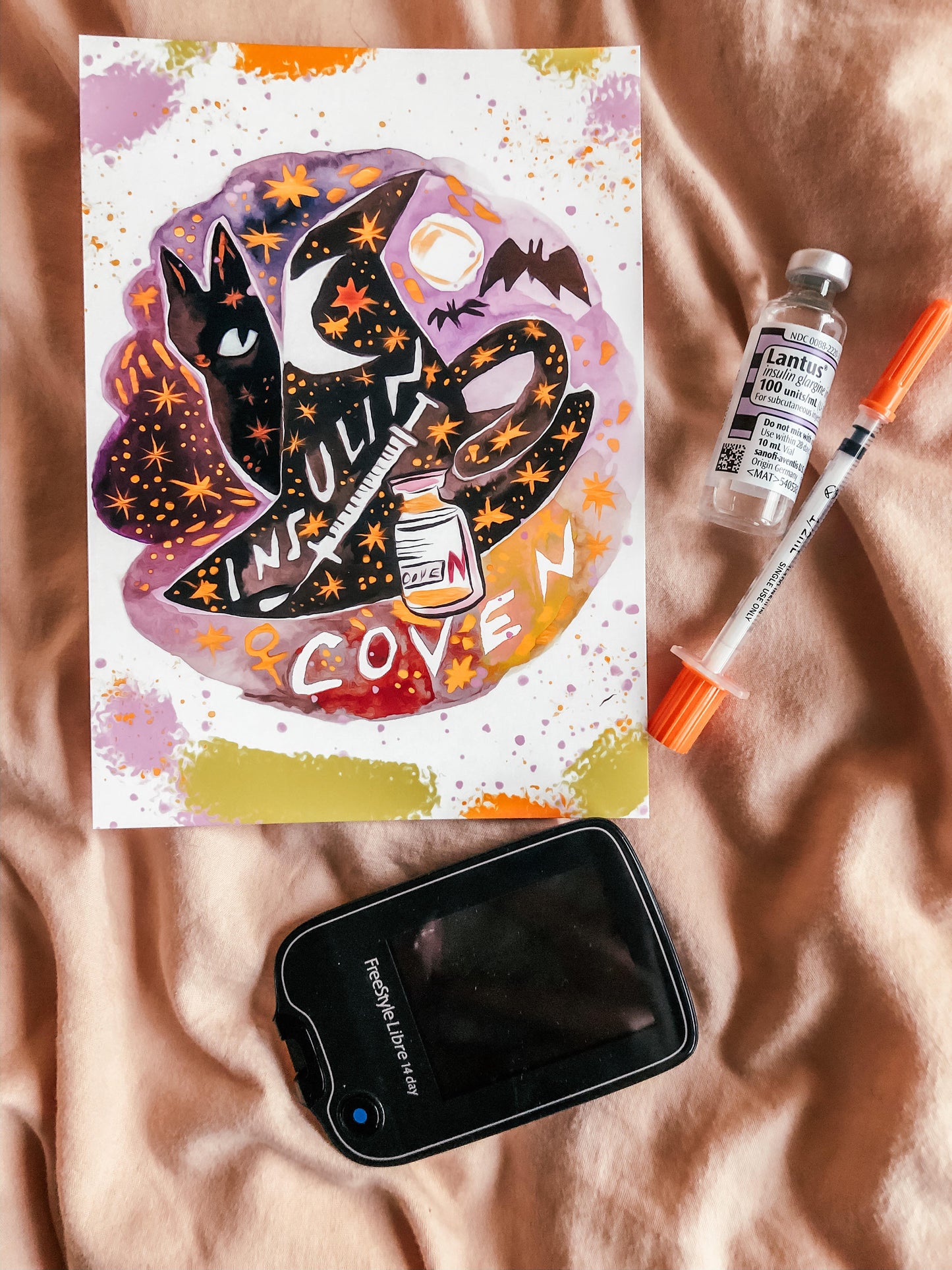 insulin coven type 1 club 5x7 mini print