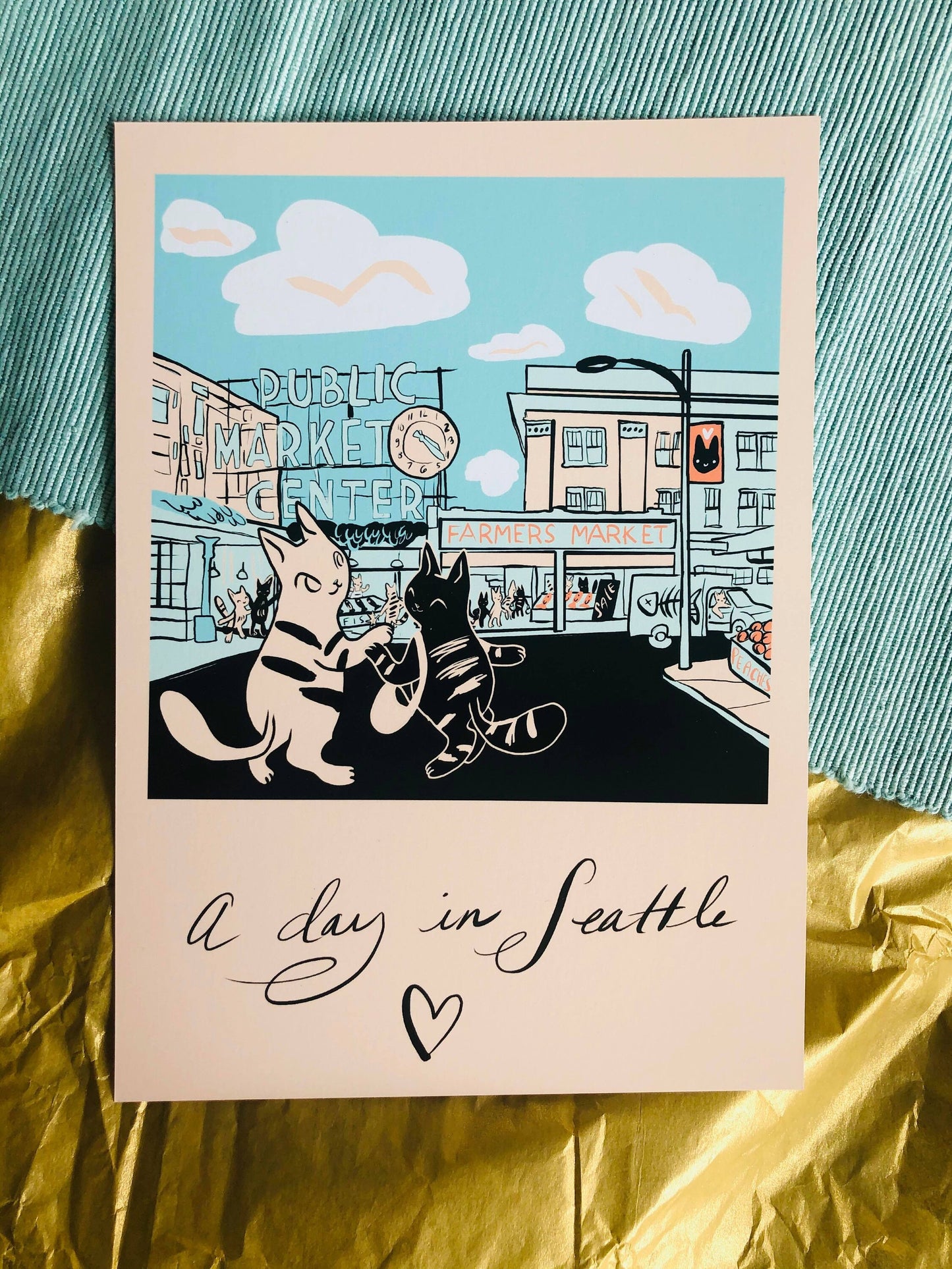 A day in city cats 5x7 mini prints