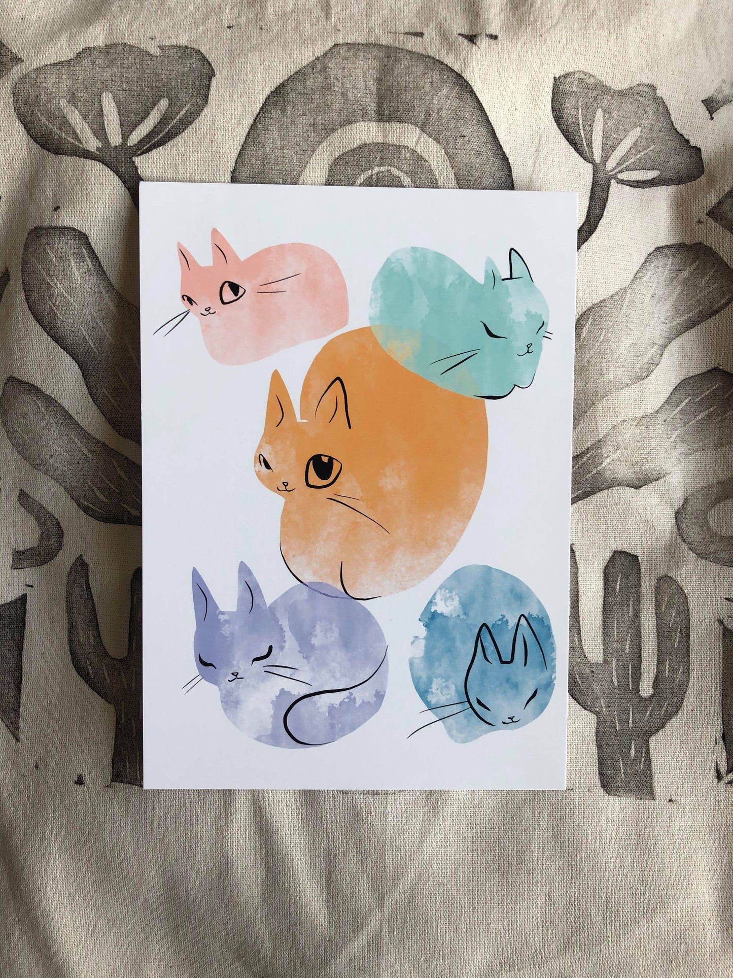somewhere over the rainbow cats and easter egg cats mini prints