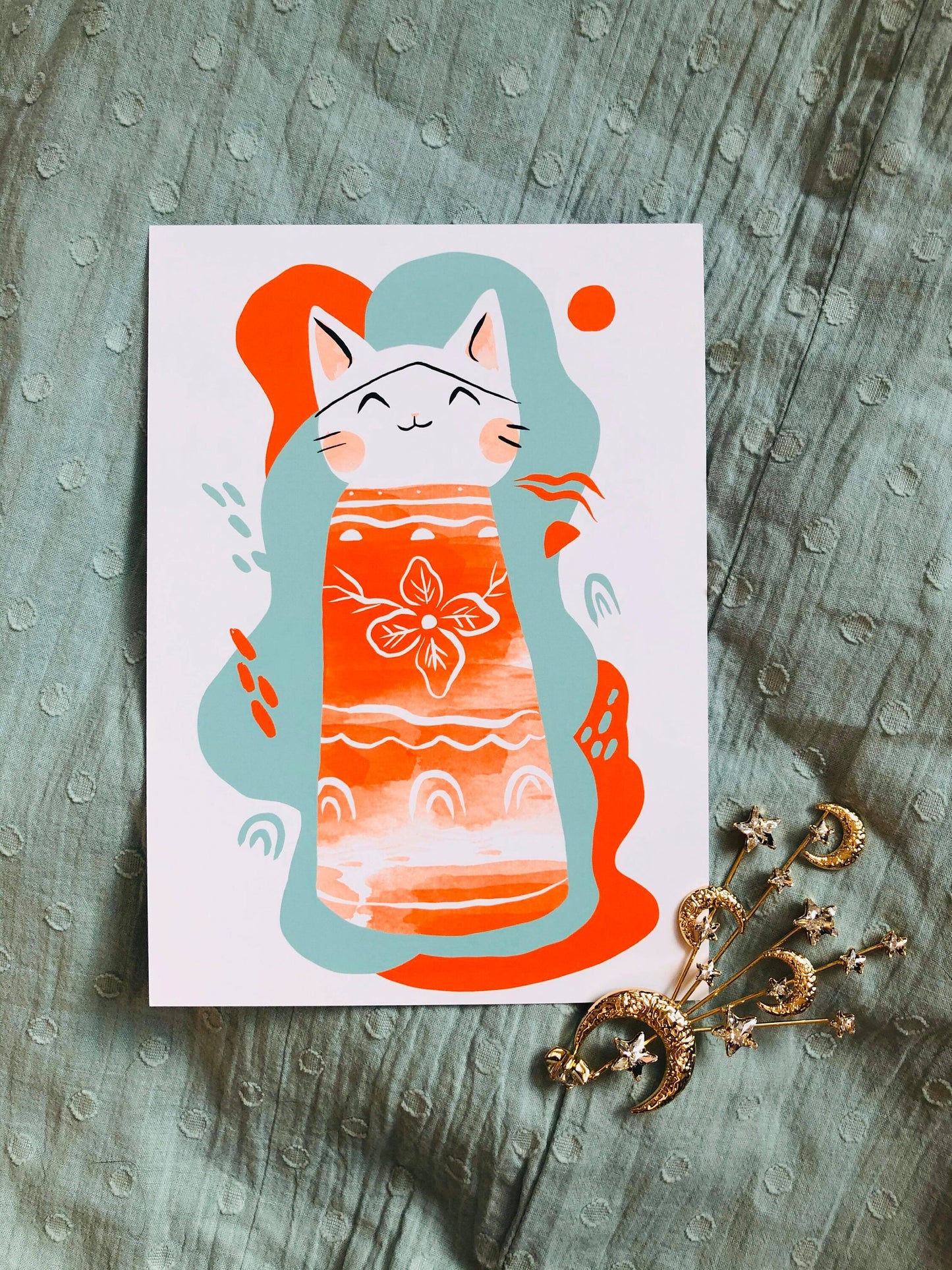 Japanese and cactus themed mini print series