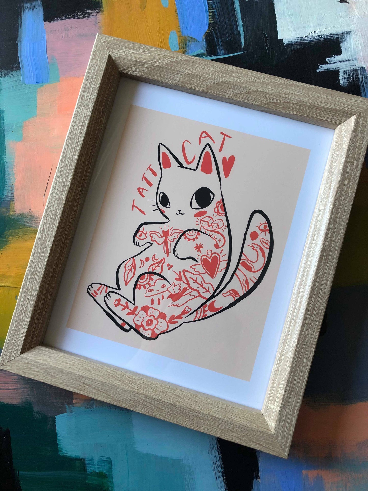 tatt cat 8x10 fine matte paper print