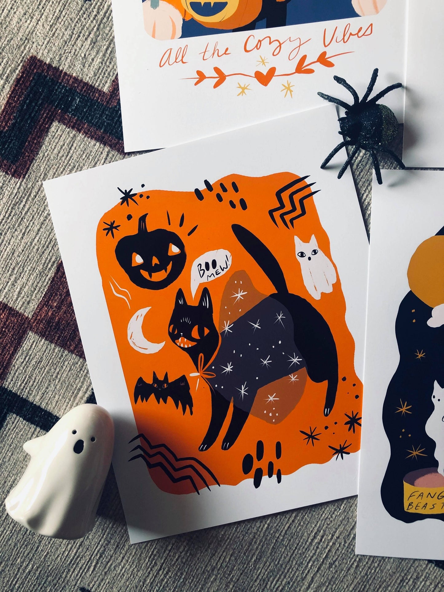 The halloween cat monster mash 8x10 print series