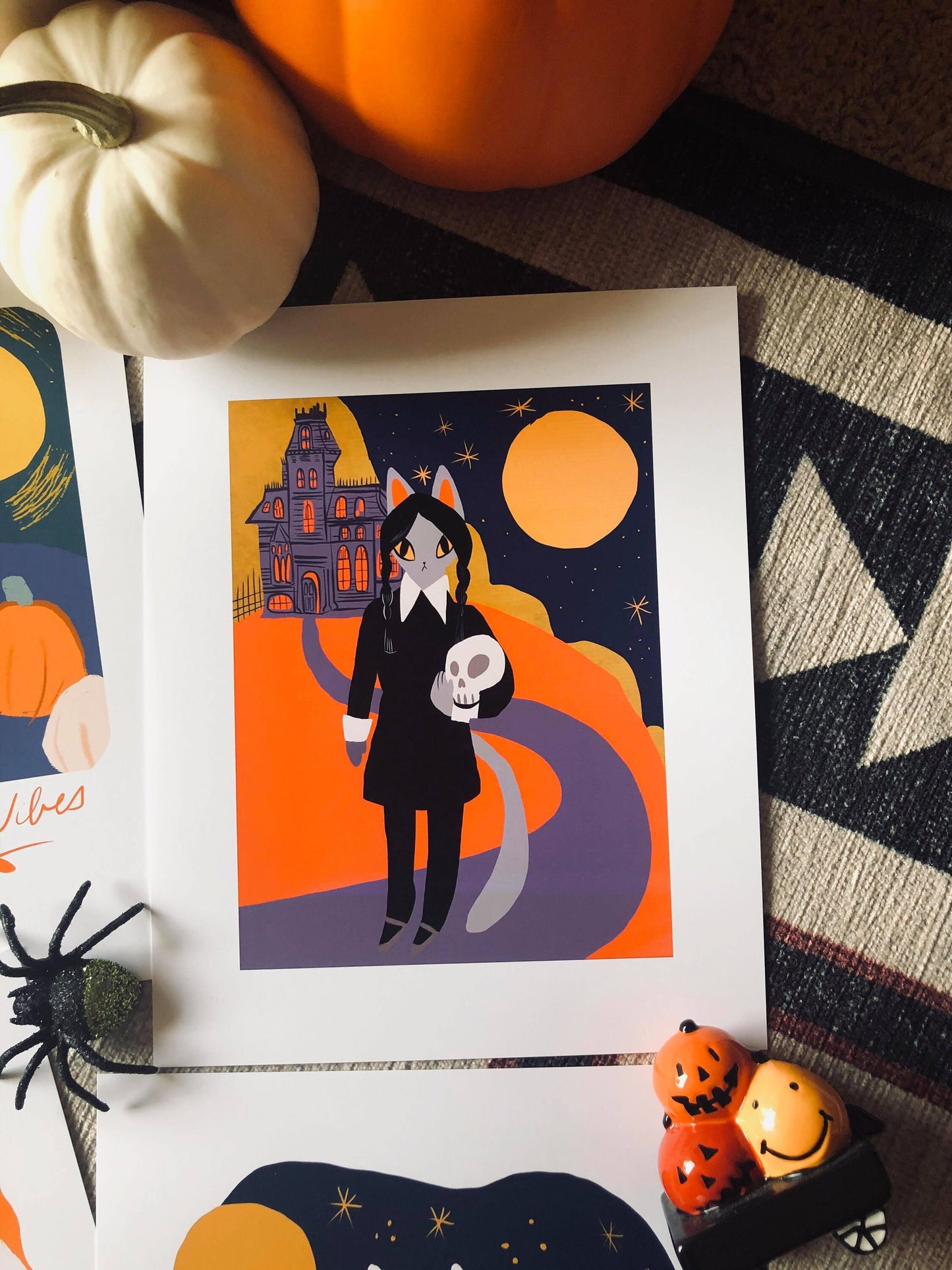 The halloween cat monster mash 8x10 print series