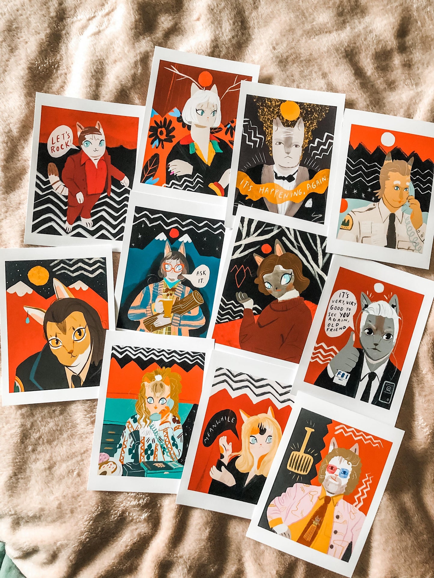 The Twin Peaks cats 5x7 matte prints vol 1