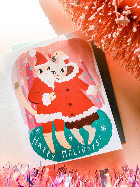 the mr. and mrs. CLAWS blank greeting card