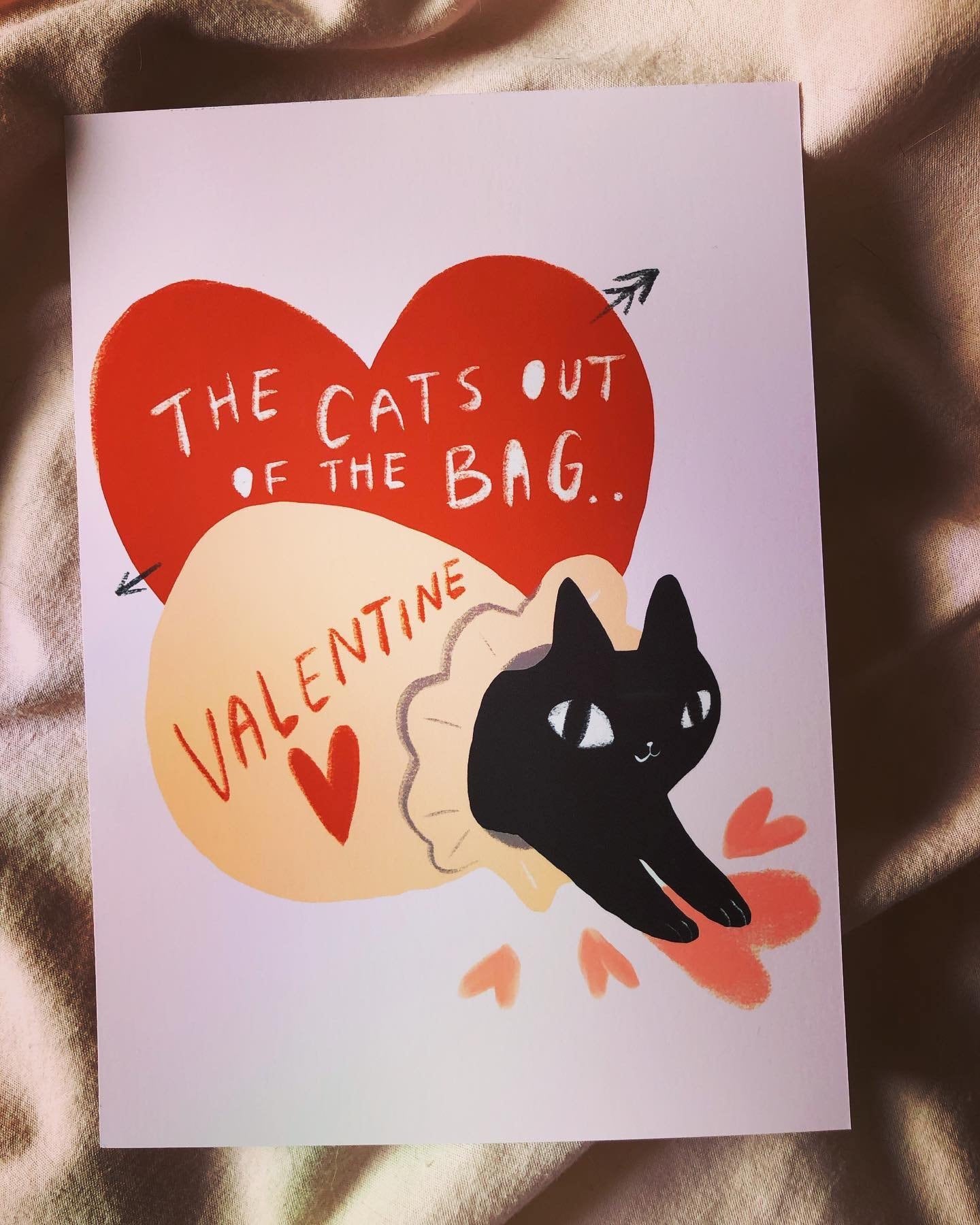 The valentine's day card prints