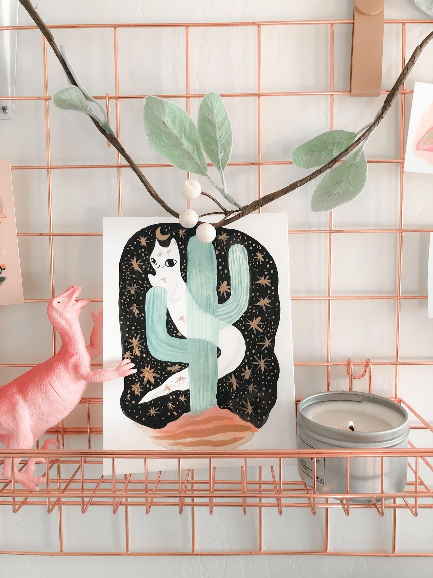 the desert ghost cat 5x7 matte print