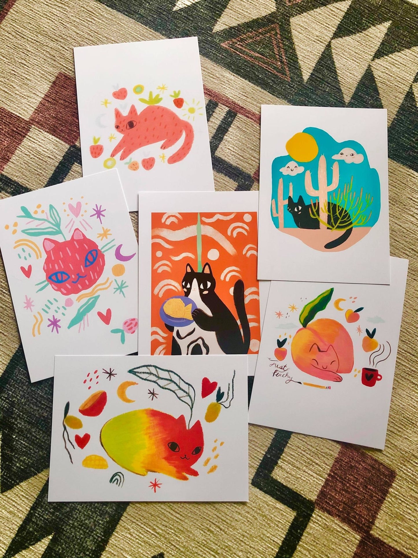 the march shop update cat mini print 5x7 series