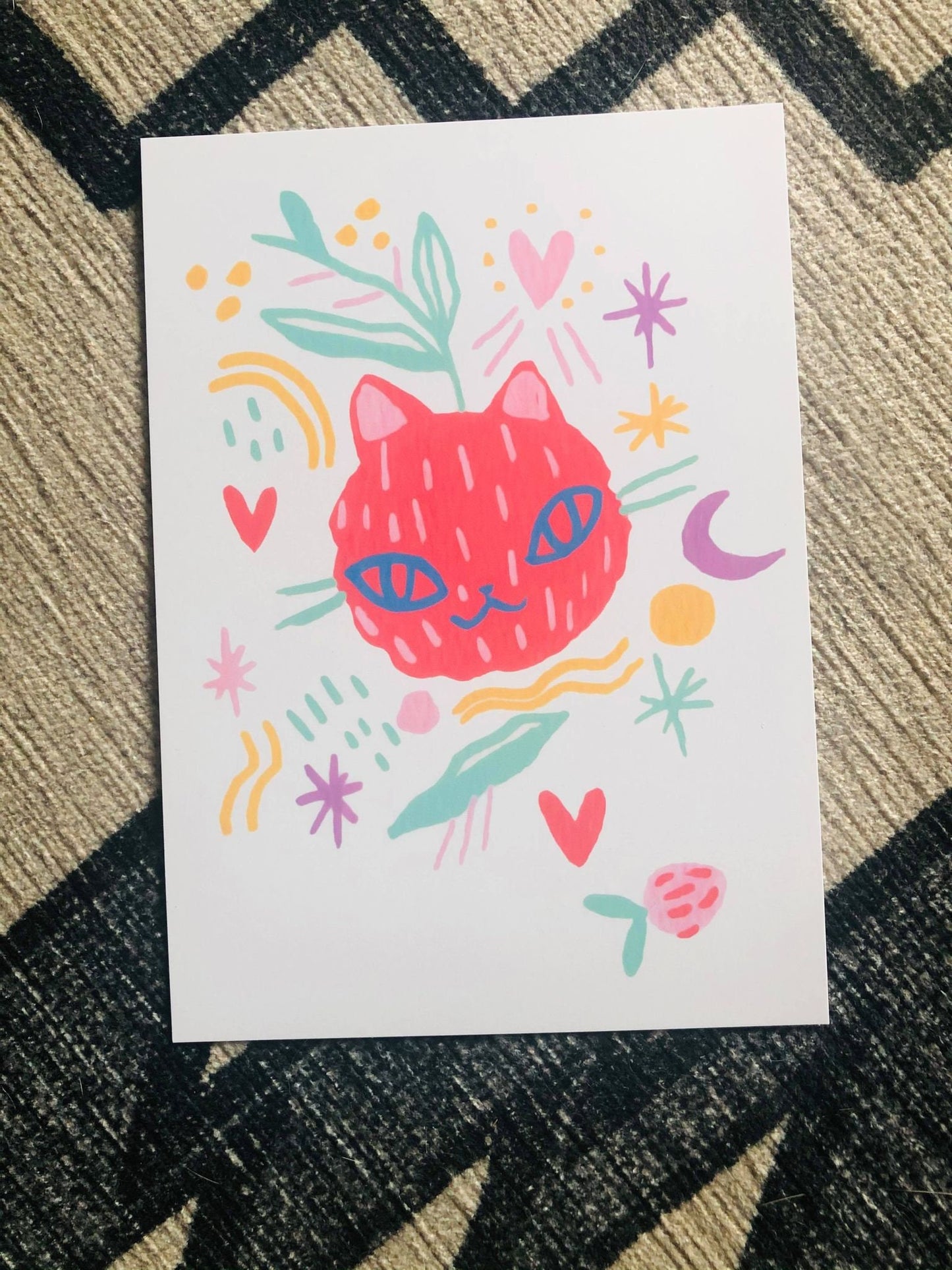 the march shop update cat mini print 5x7 series