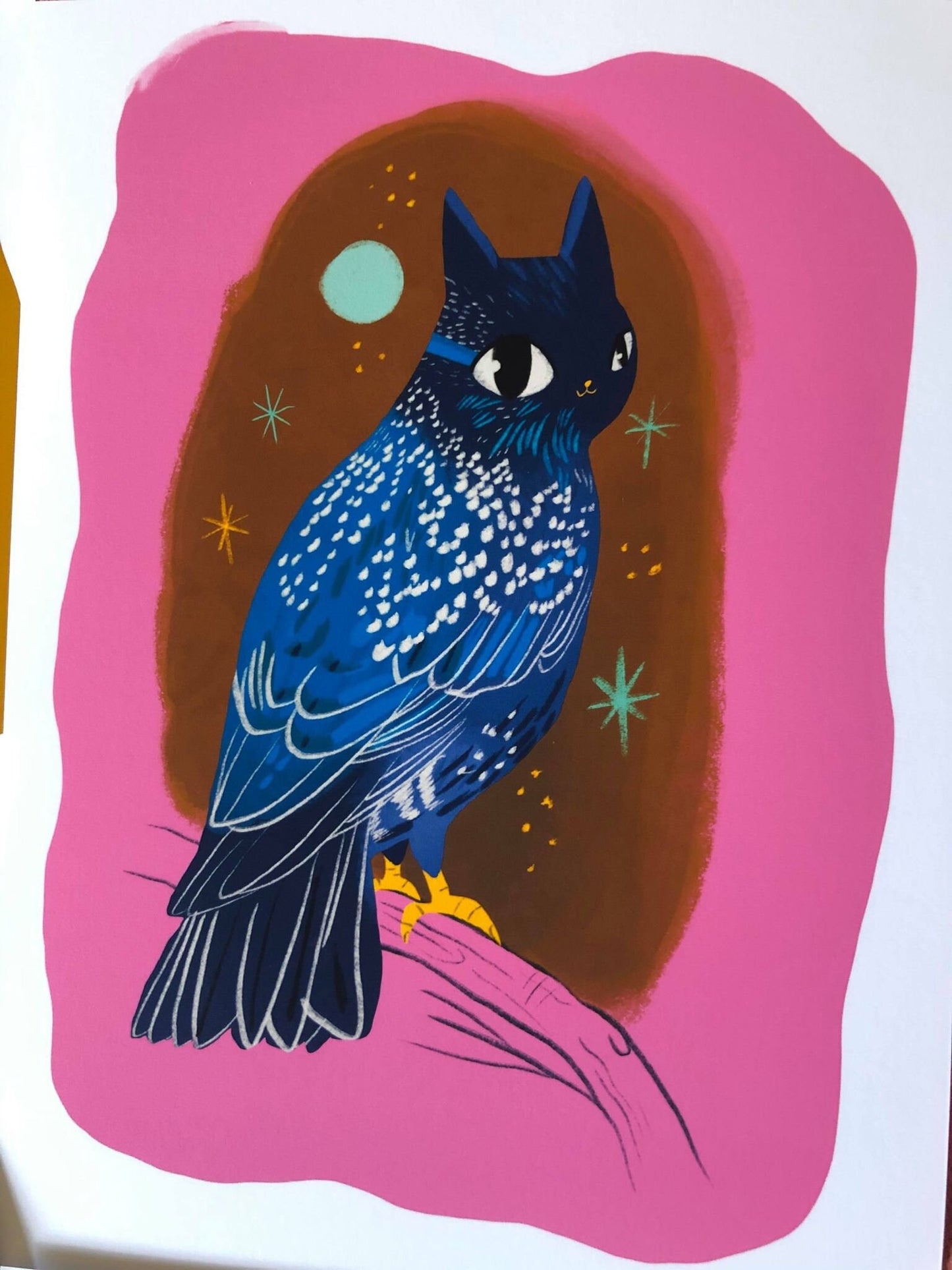 the cat bird 5x7 inch mini prints
