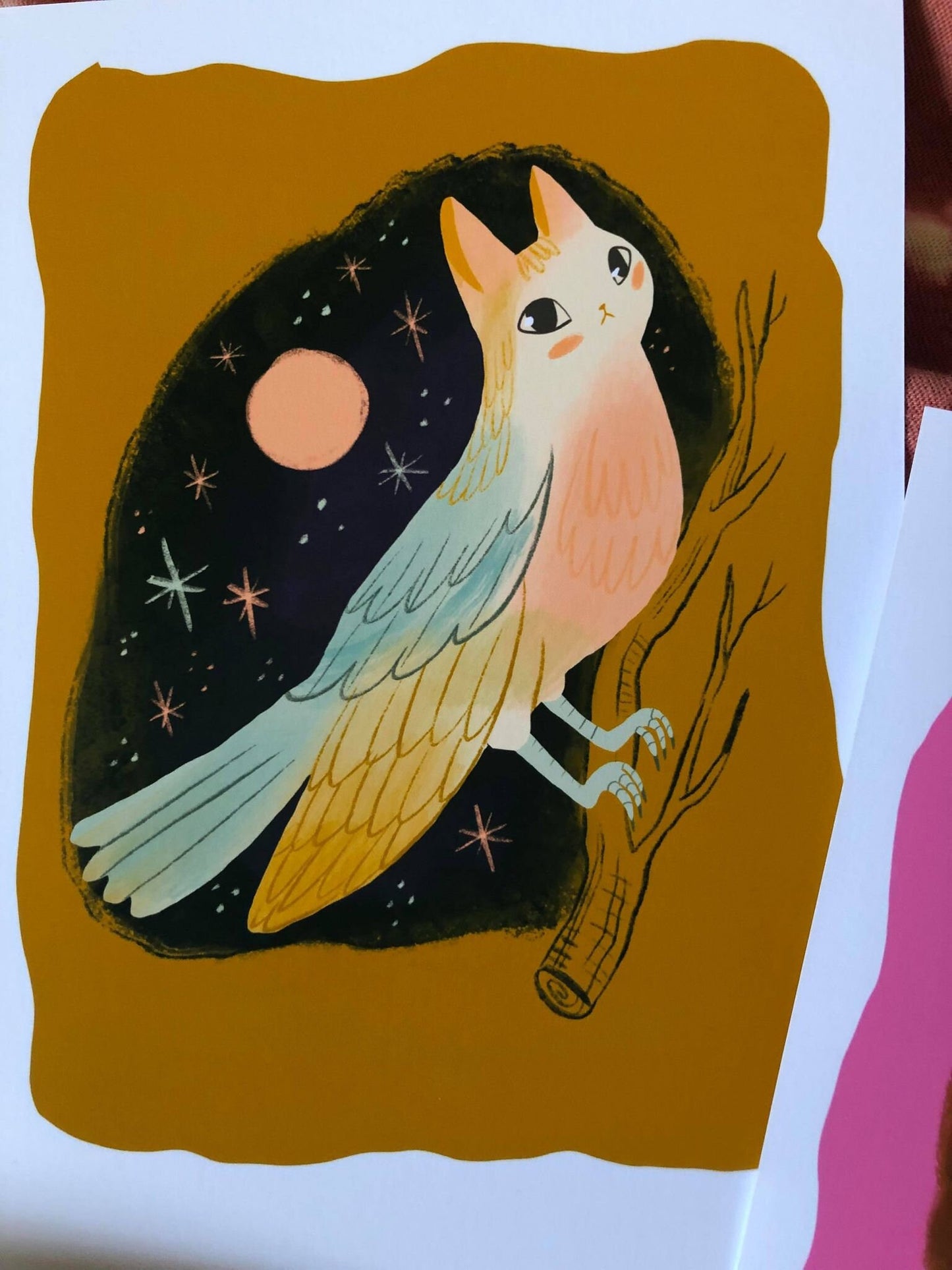 the cat bird 5x7 inch mini prints