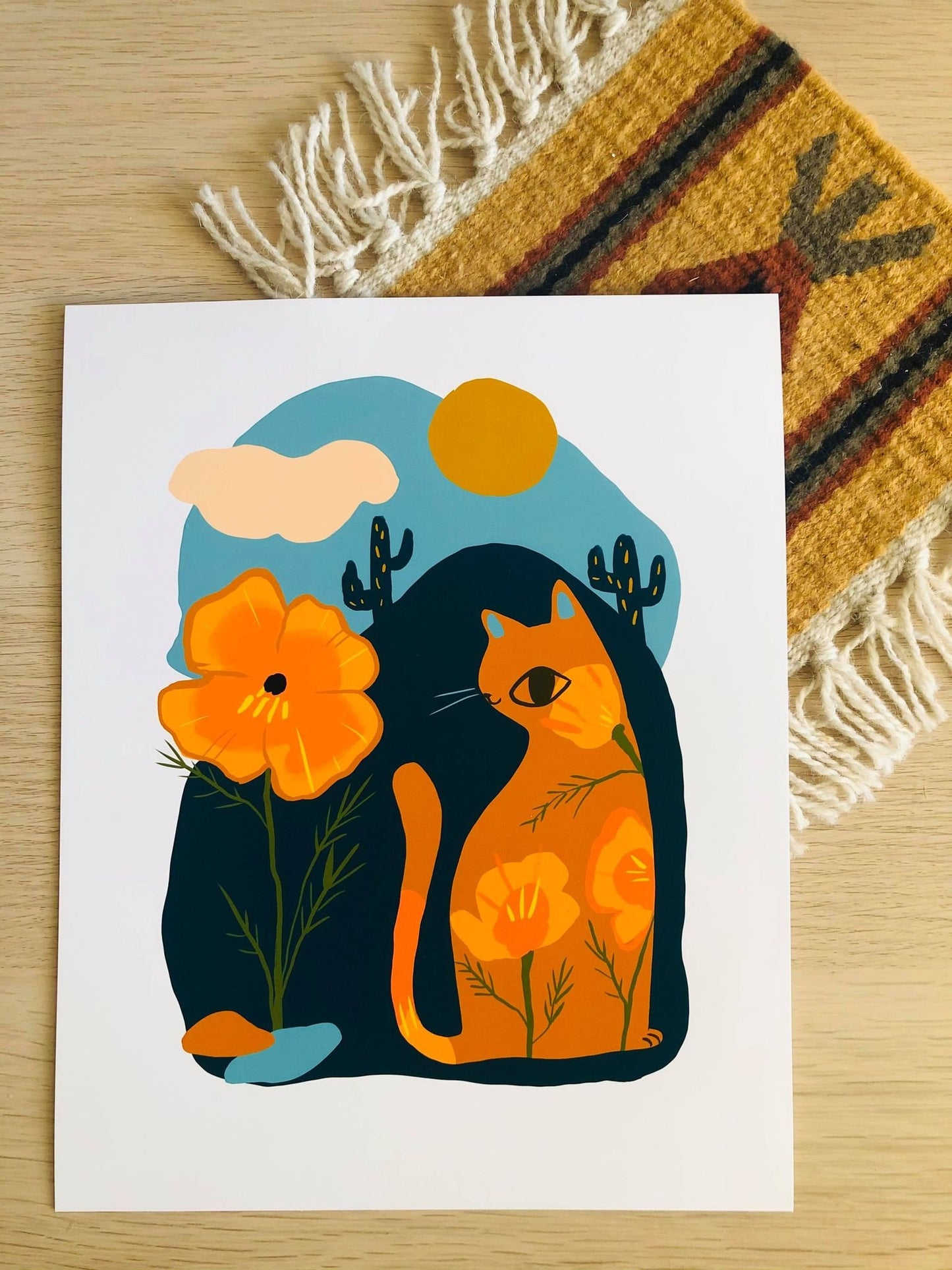 the shine on 8x10 series of cat art