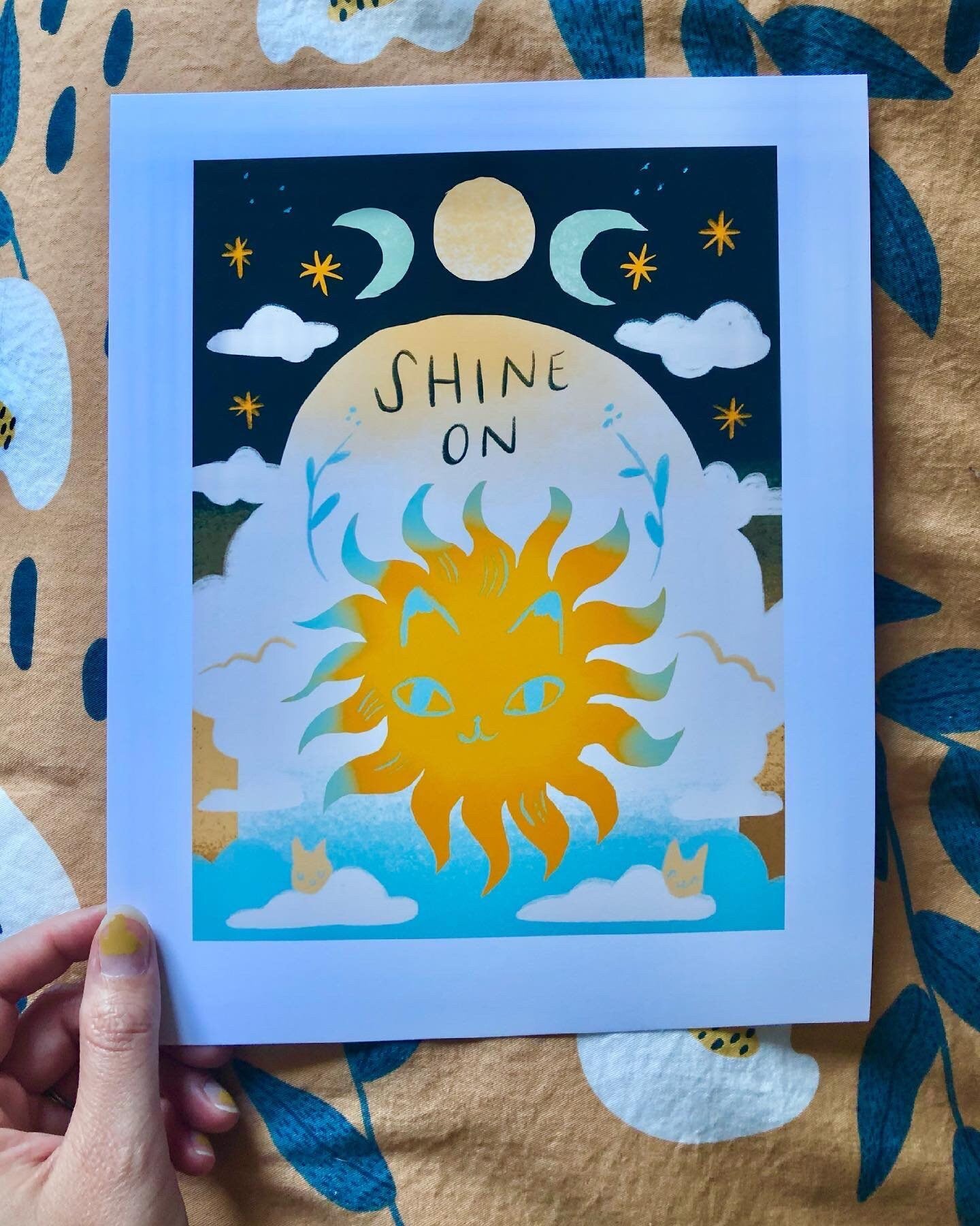 the shine on 8x10 series of cat art