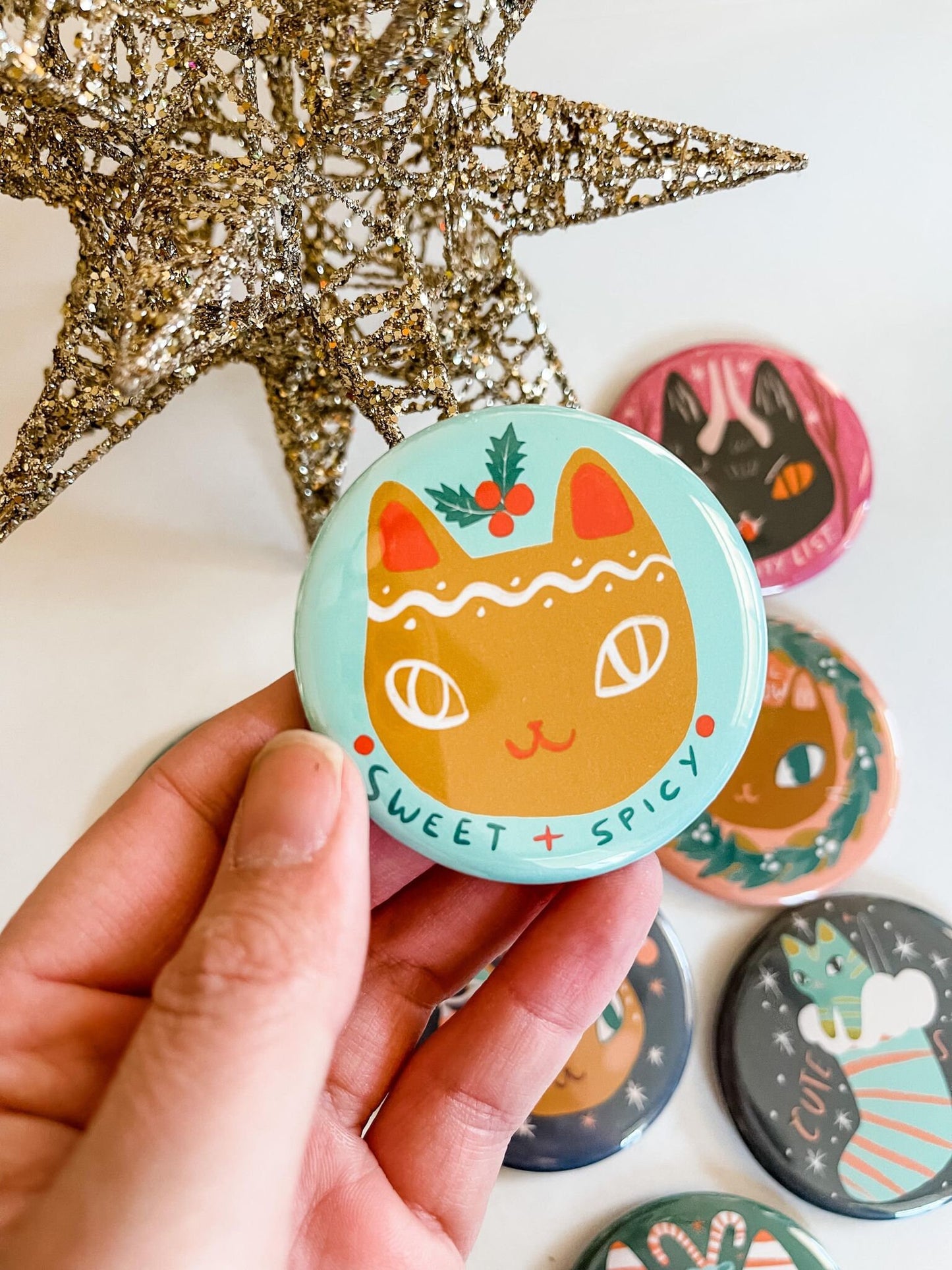 the holiday cat magnets series!