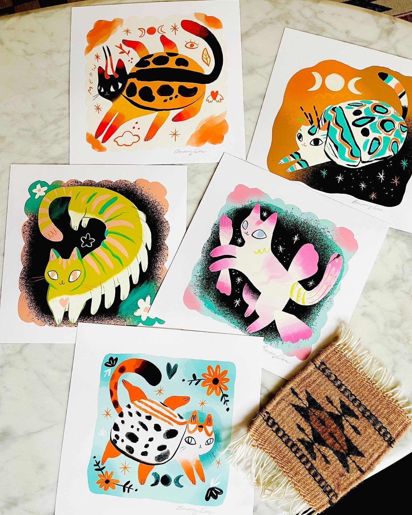 the picasso bug cat 8x8 fine art matte paper print