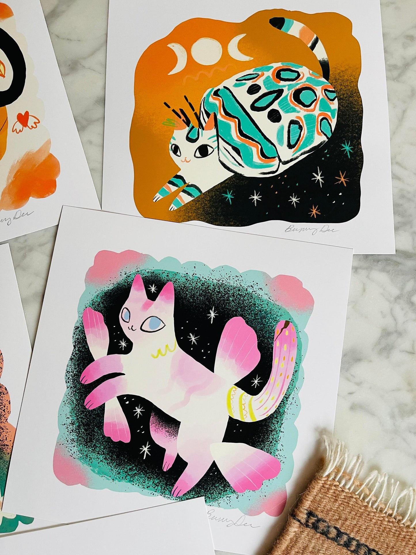 the picasso bug cat 8x8 fine art matte paper print