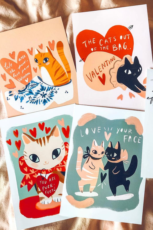 The valentine's day card prints