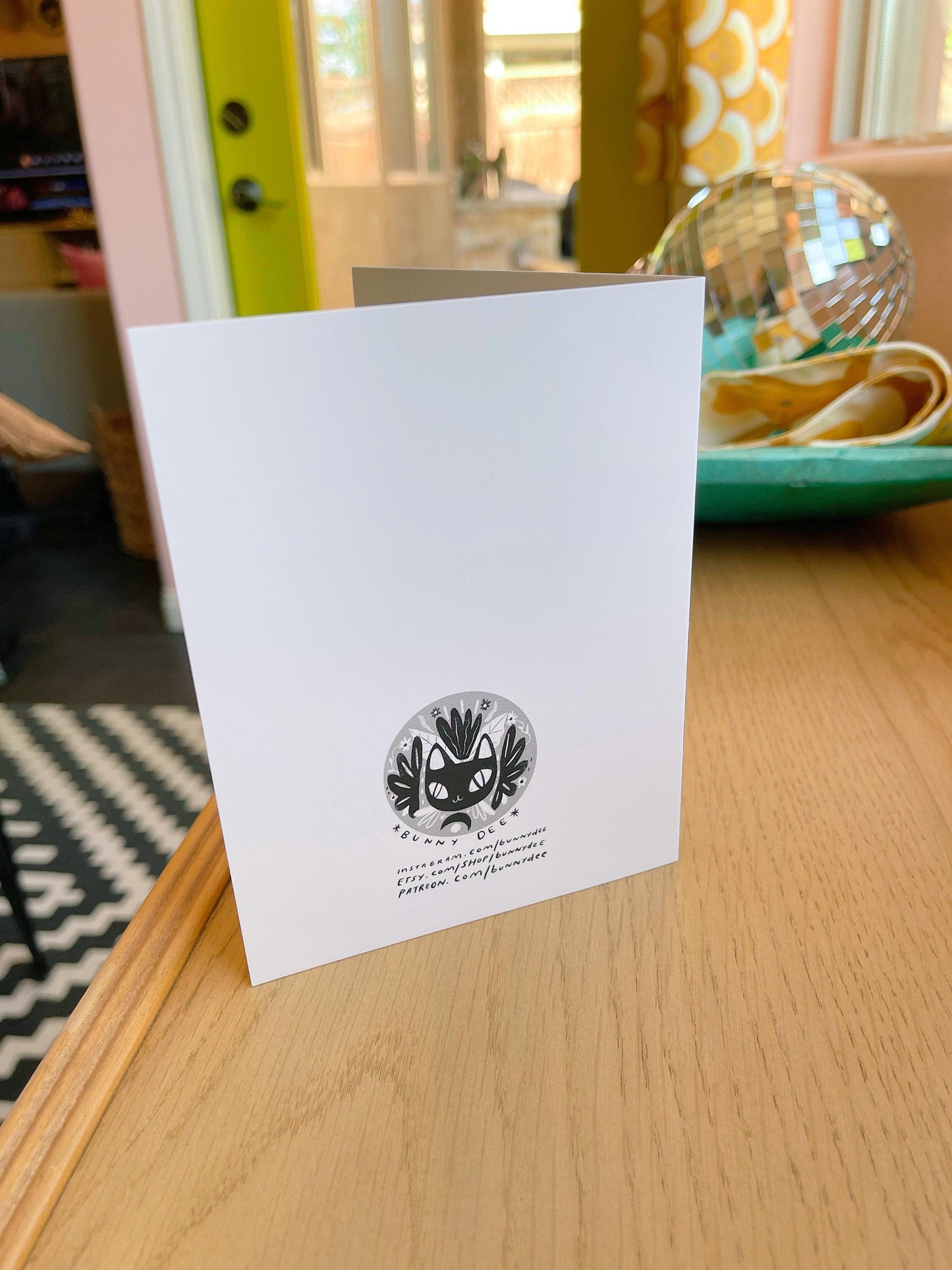 Meowdy the country cat blank greeting card