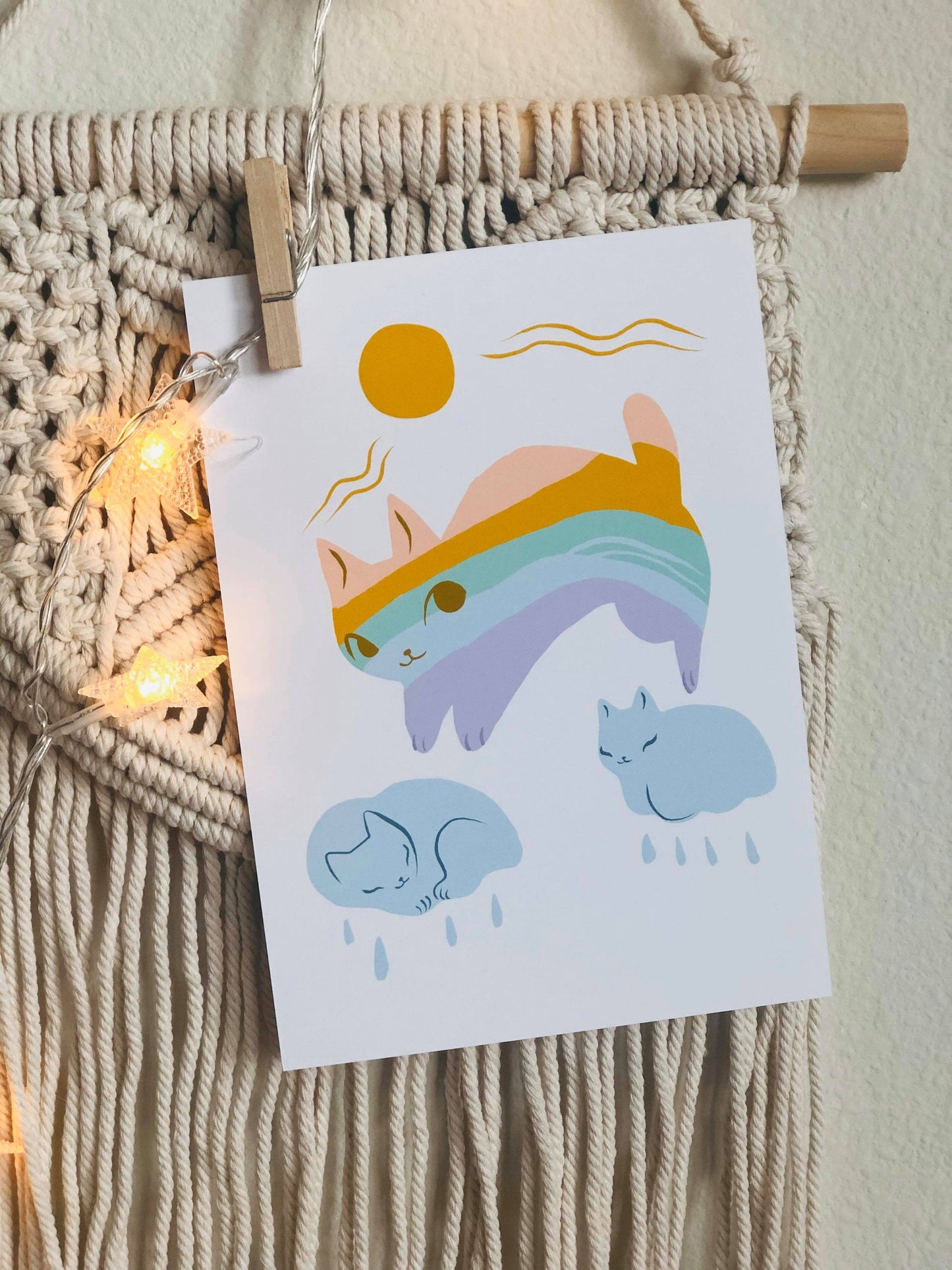 somewhere over the rainbow cats and easter egg cats mini prints