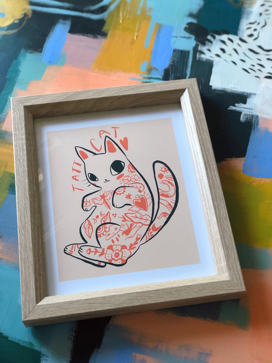 tatt cat 8x10 fine matte paper print