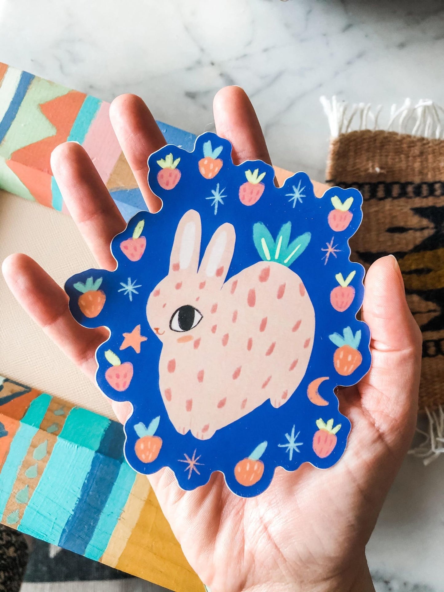 the giant strawberry bun durable vinyl sticker