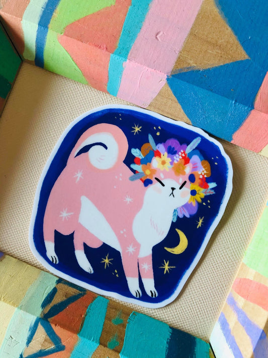 Midsommar shiba waterproof sticker