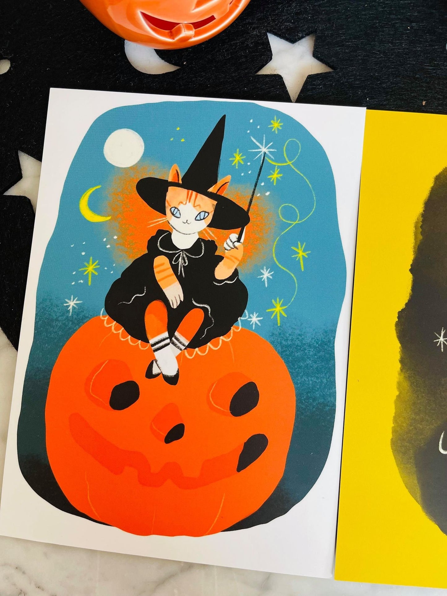 tabby witch 5x7 matte print with front and back print