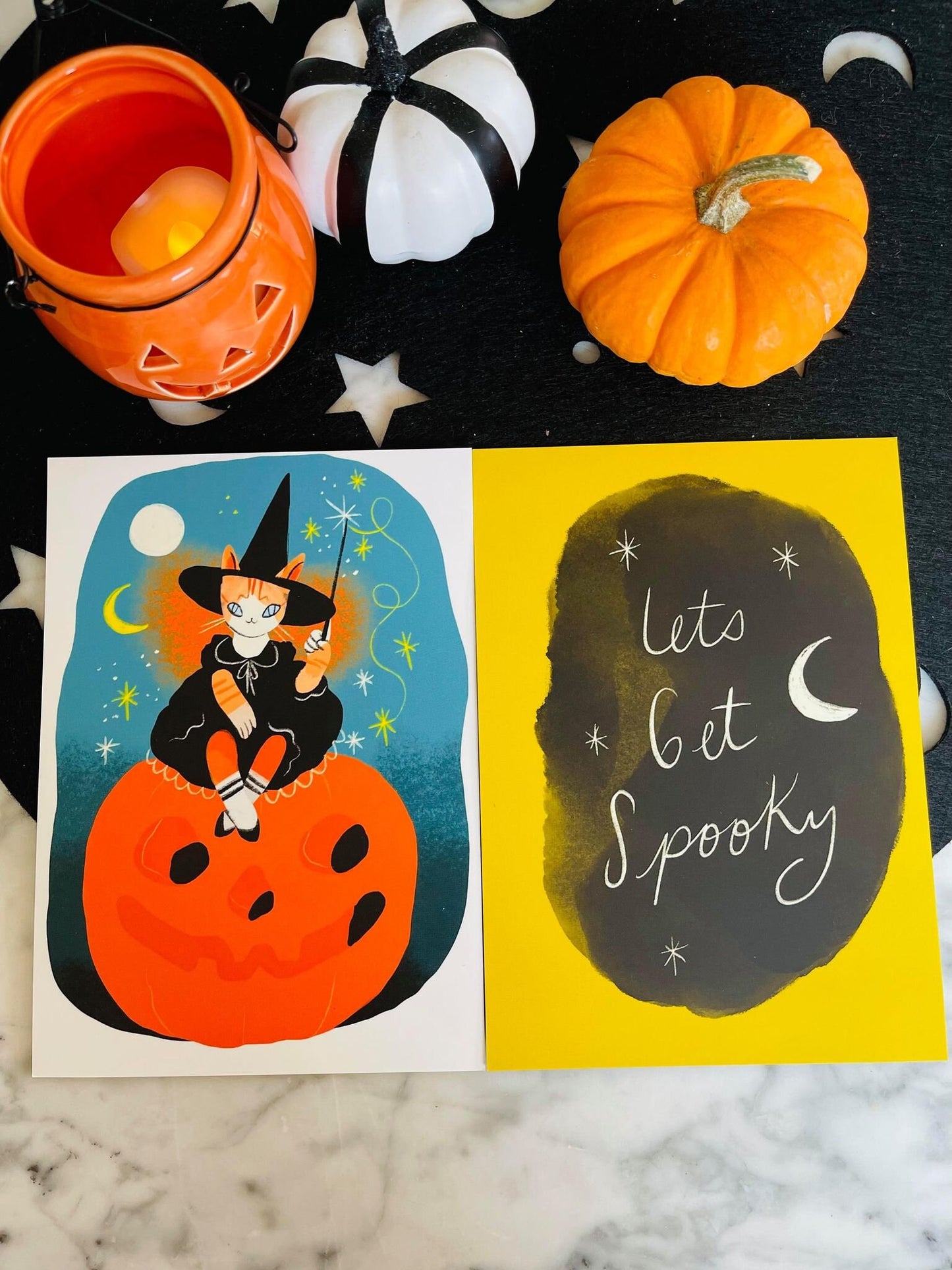 tabby witch 5x7 matte print with front and back print