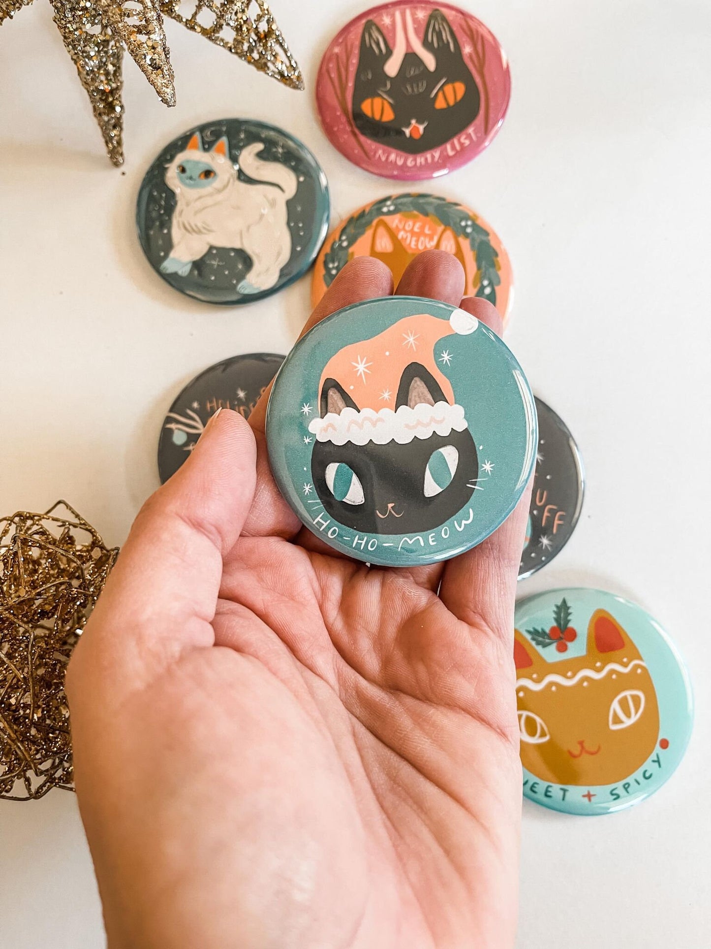 the holiday cat magnets series!