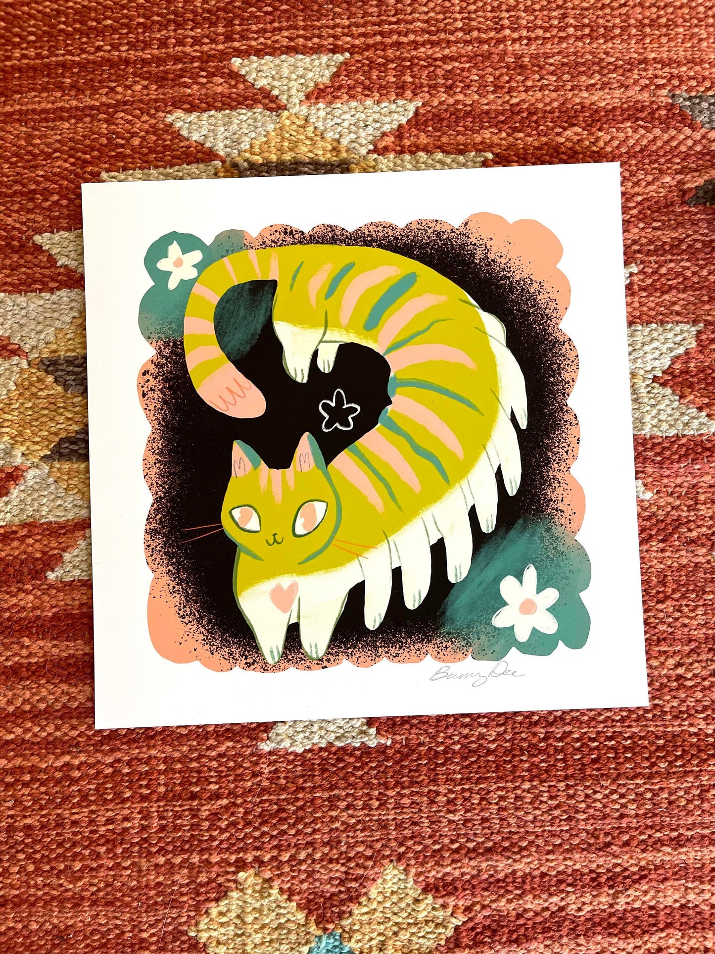 caterpillar cat 8x8 fine art matte print